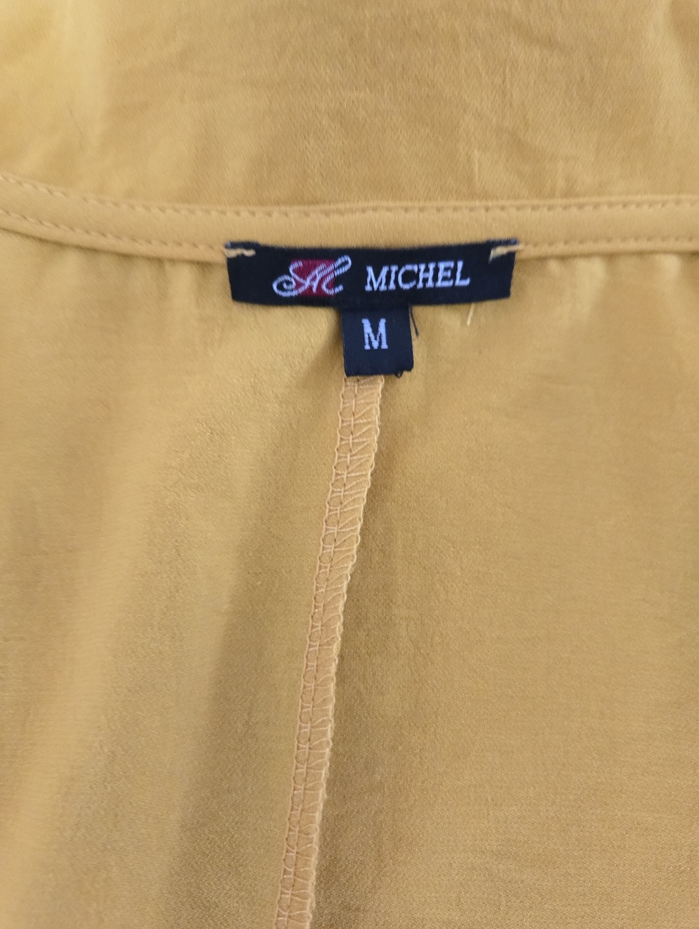 Michele Mustard Yellow Sleeveless Wrap Blouse - Picture 4 of 5